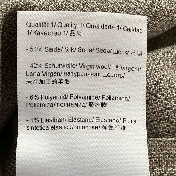 Escada women’s pants Style 5012618 in color moonstone Silk/Wool Blend‎ size 38 - Picture 10 of 10